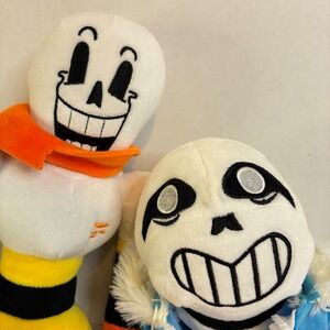 Undertale Sans and Papyrus Plush Set Skeleton Brothers Video Game Figures 8-12in
